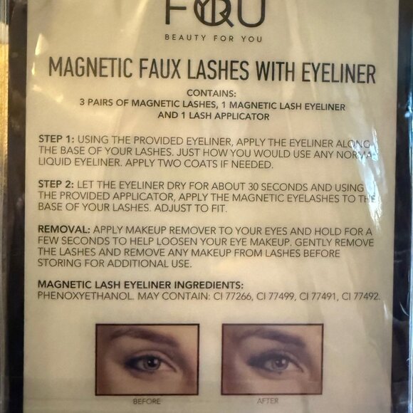 BFY Cosmetics Magnetic Faux Lashes with Eyeliner NIB - Picture 2 of 2